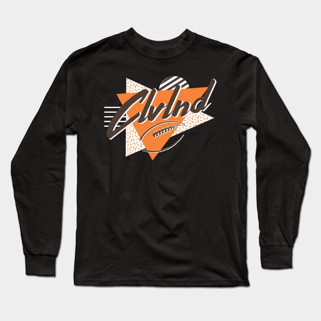 Retro Cleveland Long Sleeve T-Shirt by InkStreet Tees